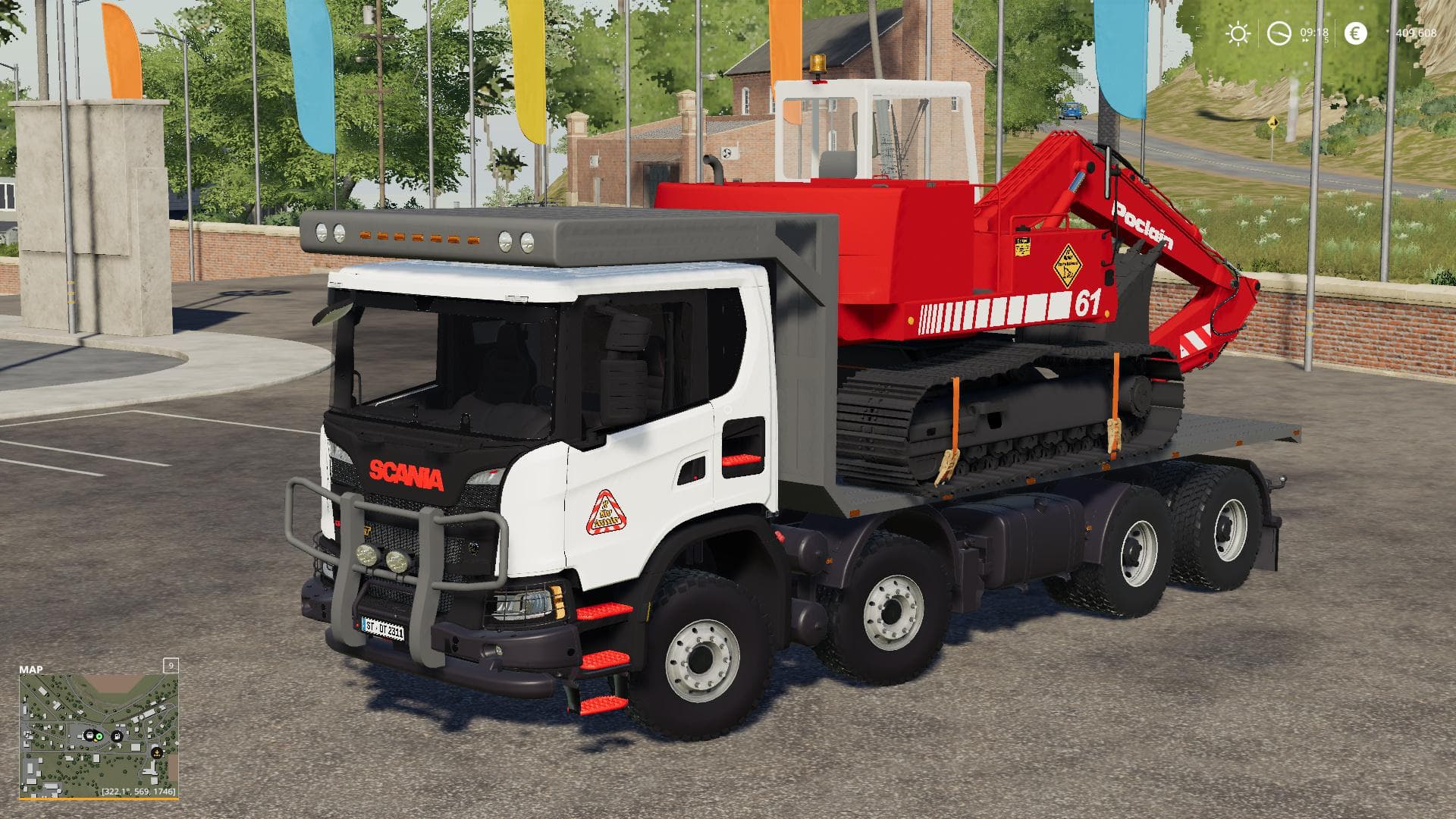 SCANIA XT 8X8 FLAT BED
