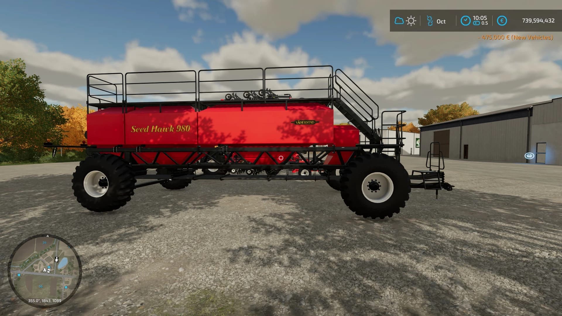 SEED HAWK 980 AIR CART & XLAIRDRILL84