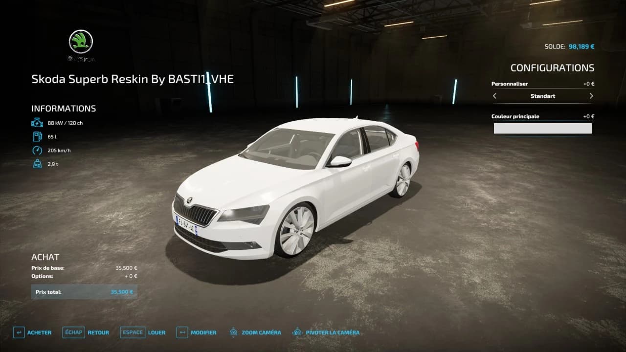 SKODA SUPERB - RESKIN FR 2