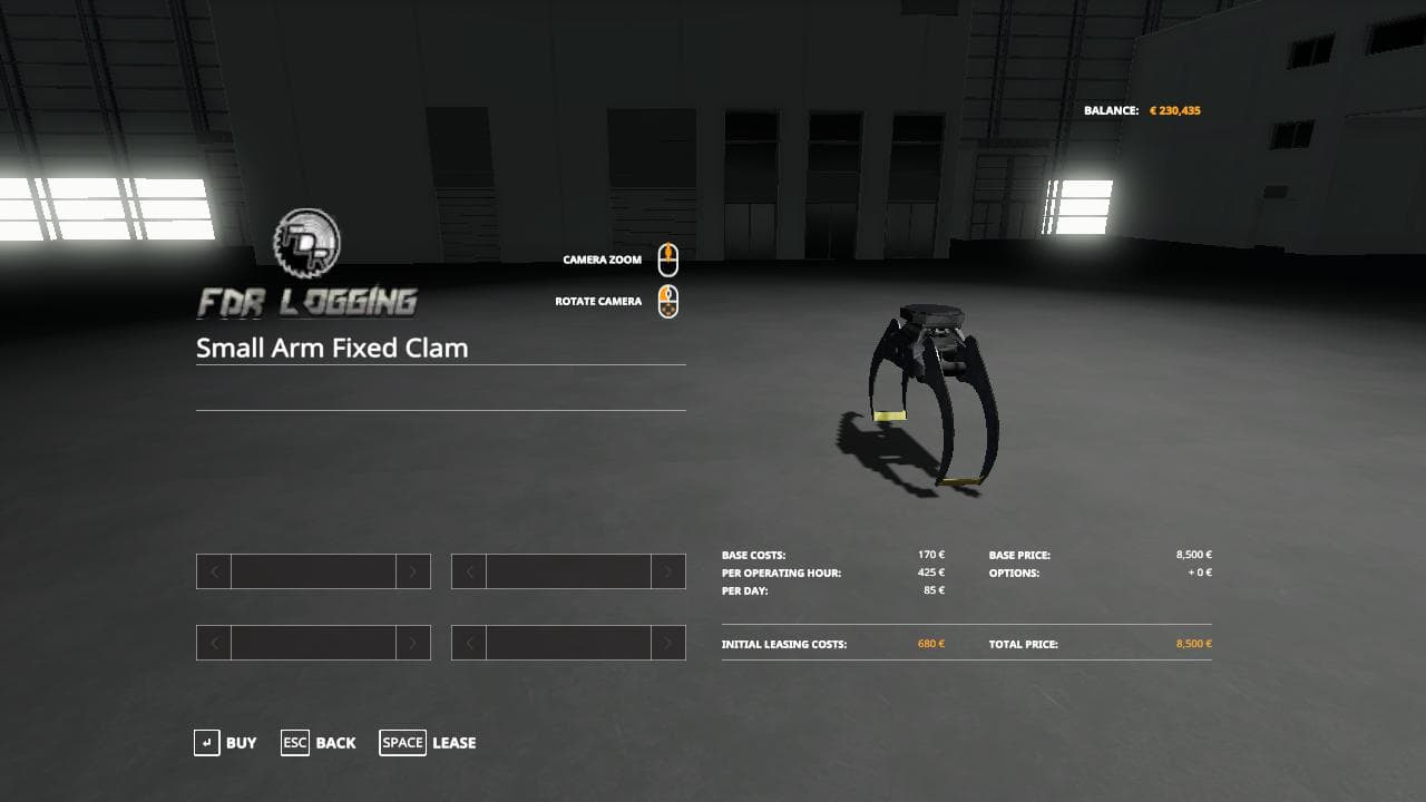 SMALL ARM FIXED CLAM 5