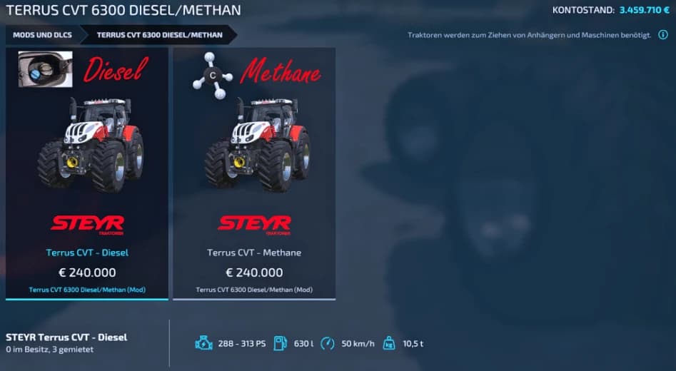 STEYR TERRUS CVT 6300 DIESEL/METHAN 3