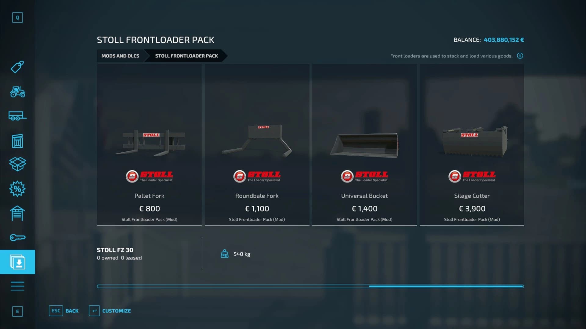 STOLL FRONTLADER PACK