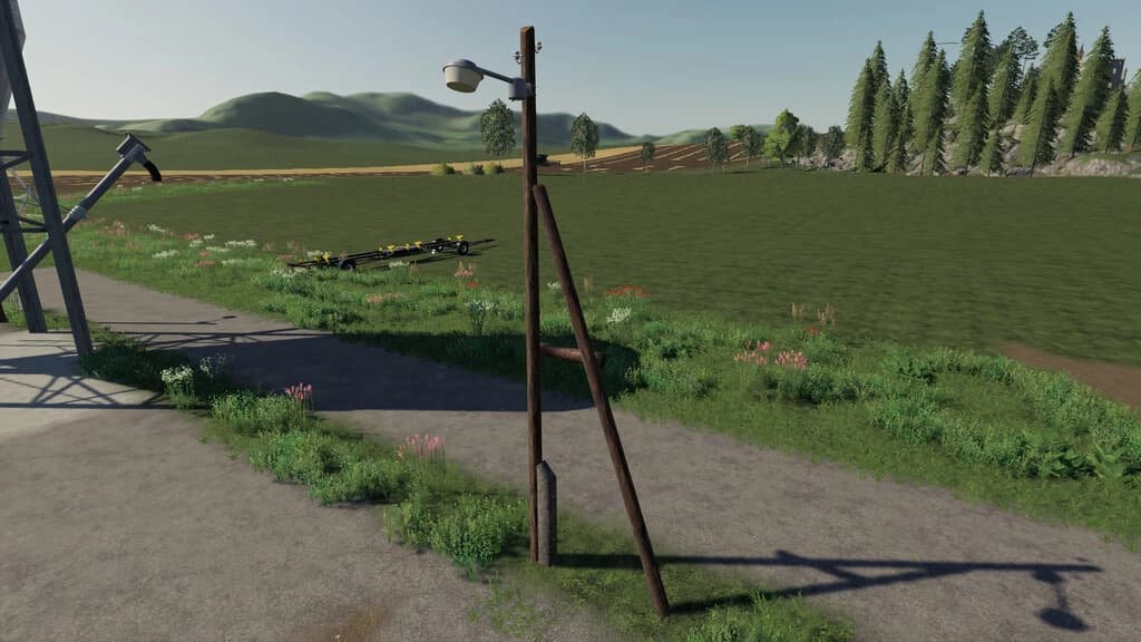 STREET LIGHTS ON WOODEN POLES 4