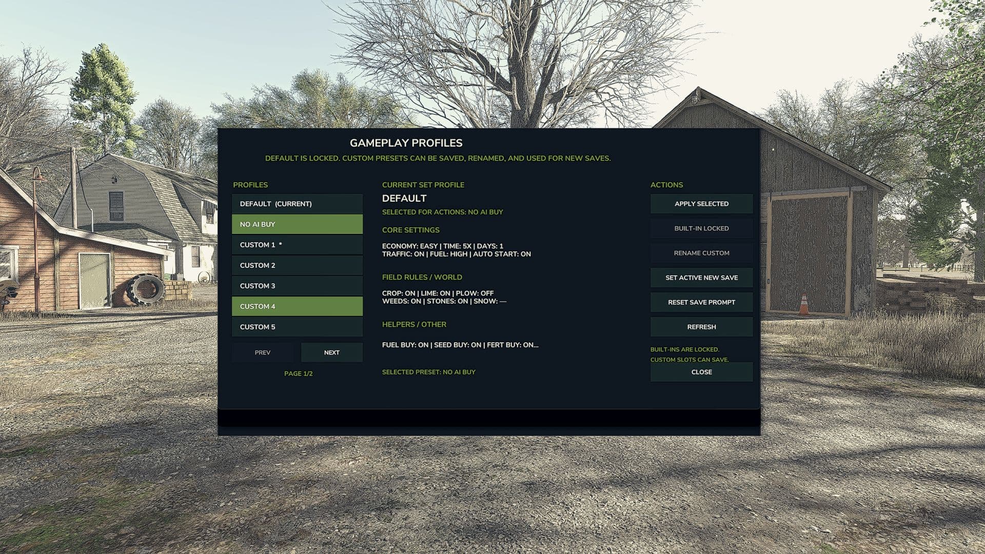 Save Gameplay Settings 2