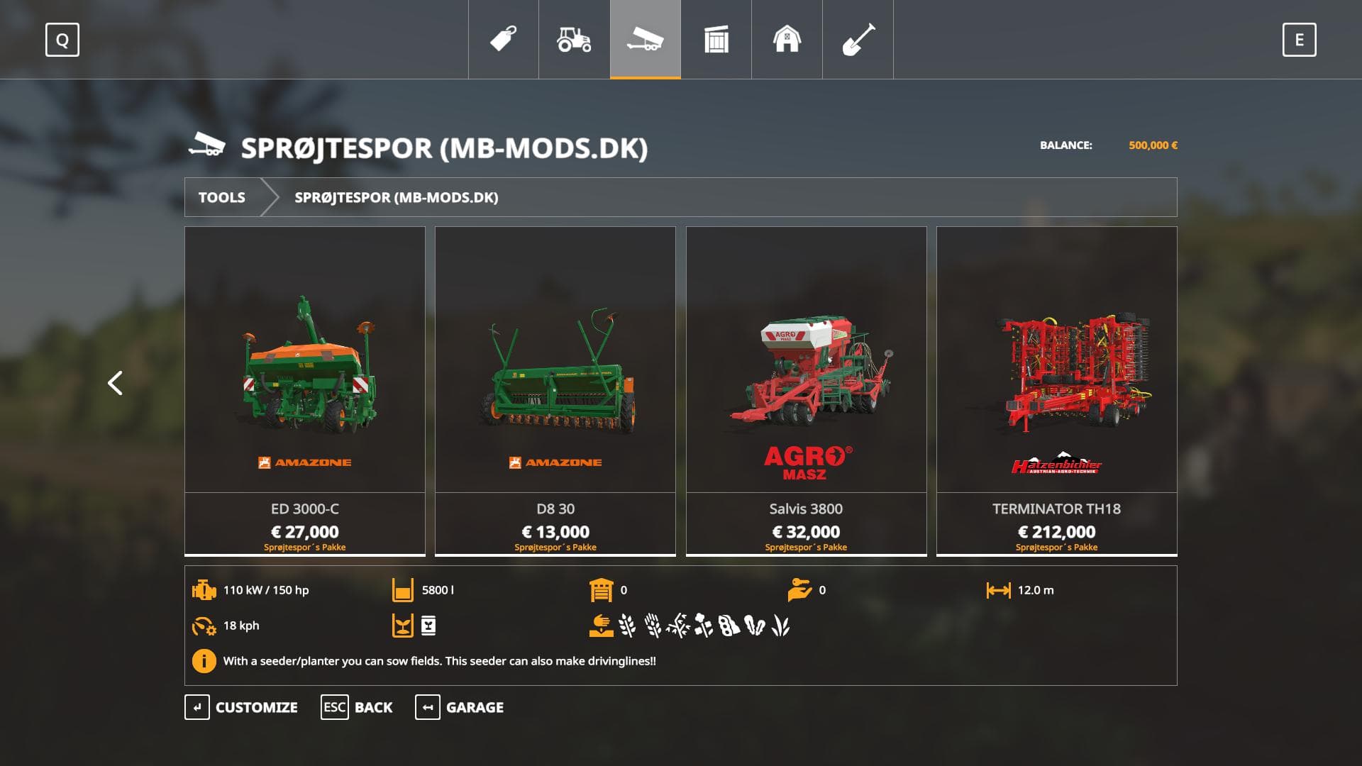 Seeder pack 13