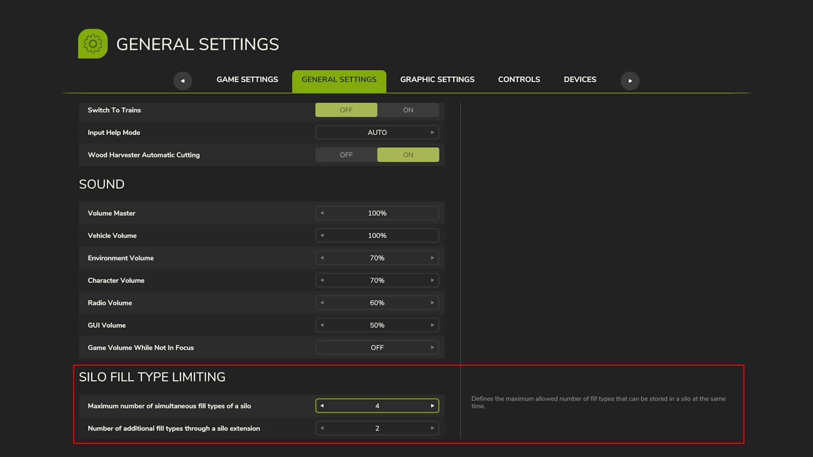 Silo Filltype Limiting 2