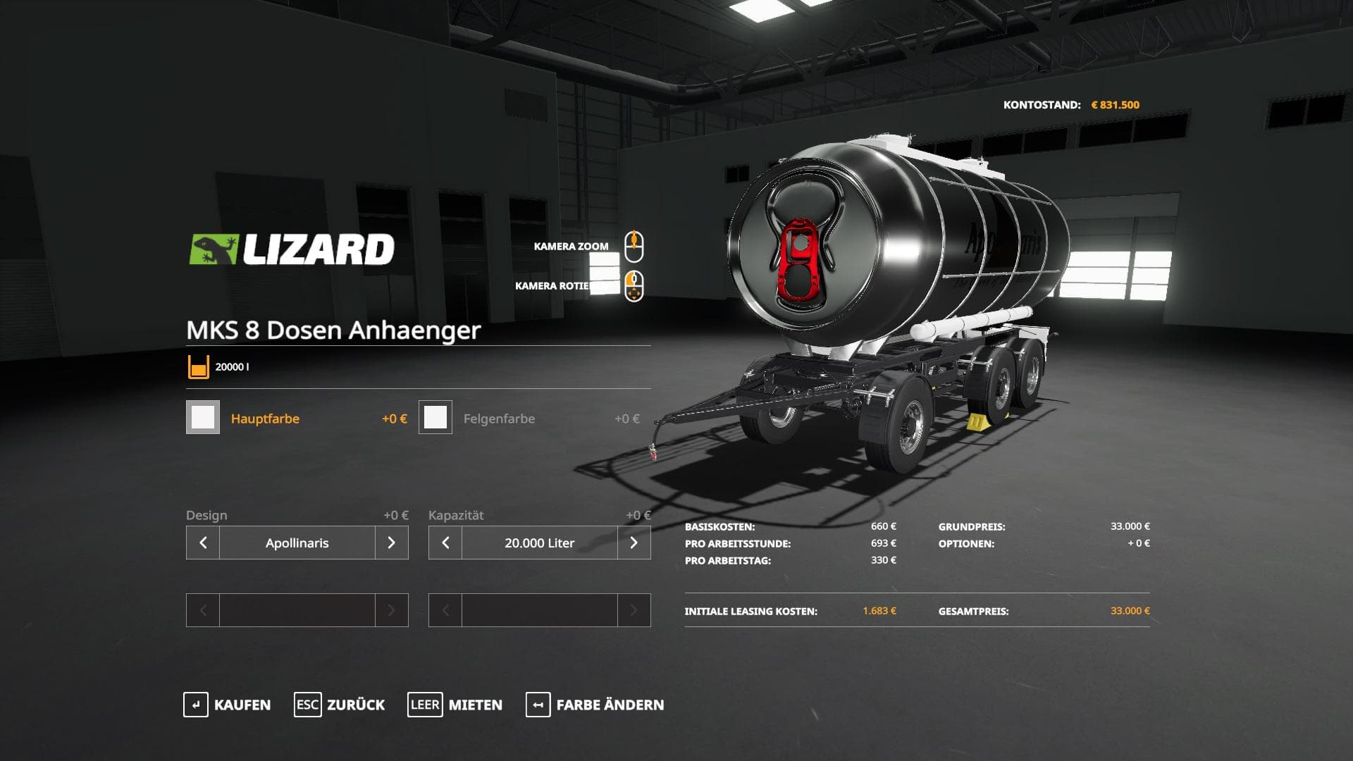 TANKDOSE ANHANGER