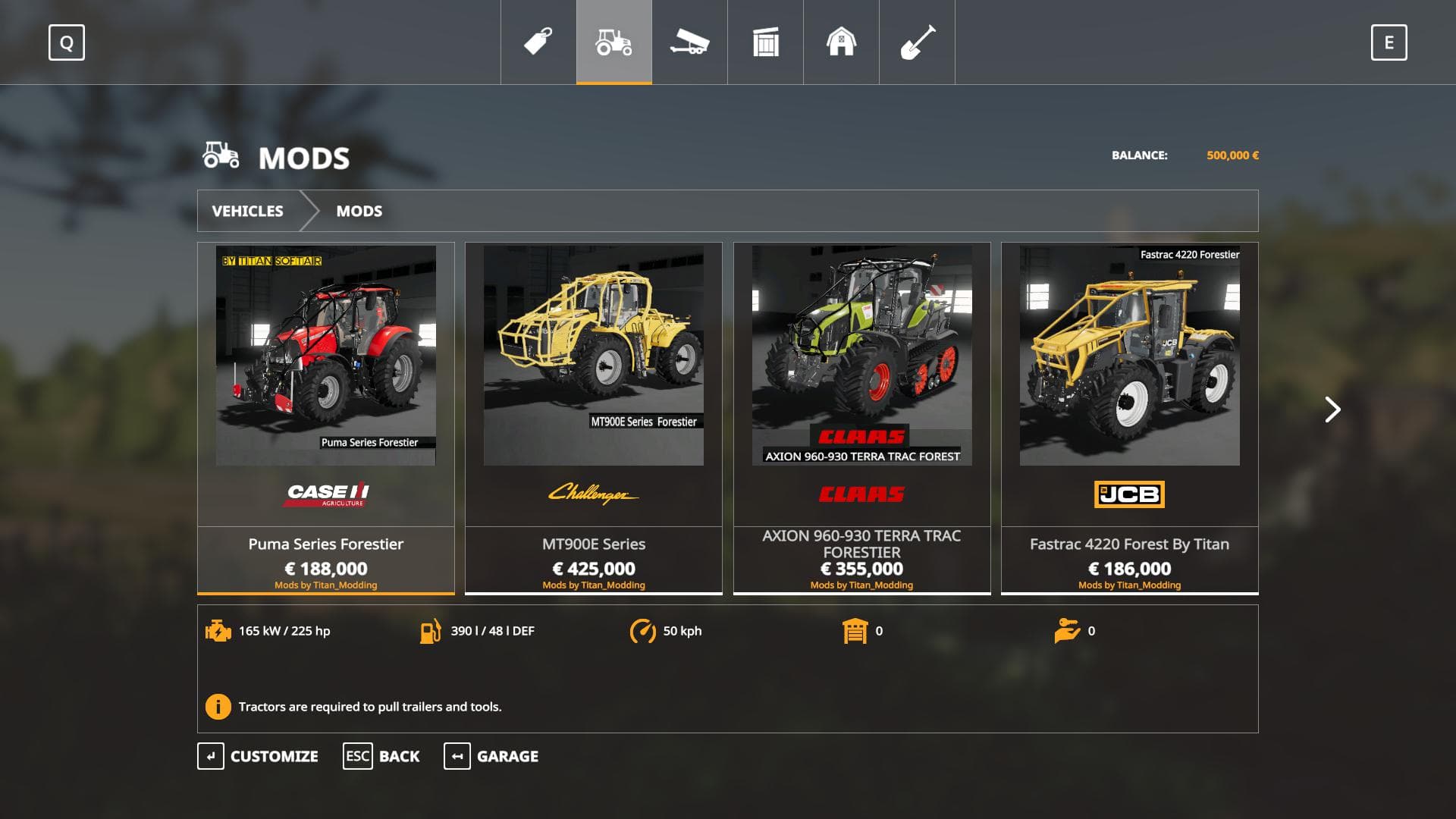 TRACTEURS FORESTIER PACK 3