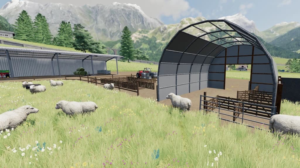 SHEEP PADDOCK WITH TUNNEL SHELTER
