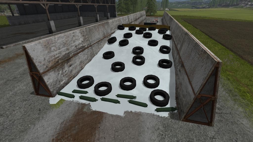 Tire and sandbag