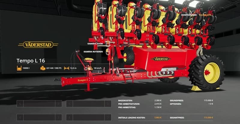 VADERSTAD TEMPO L16/FERTILIZER OR SEED TANK 5000L