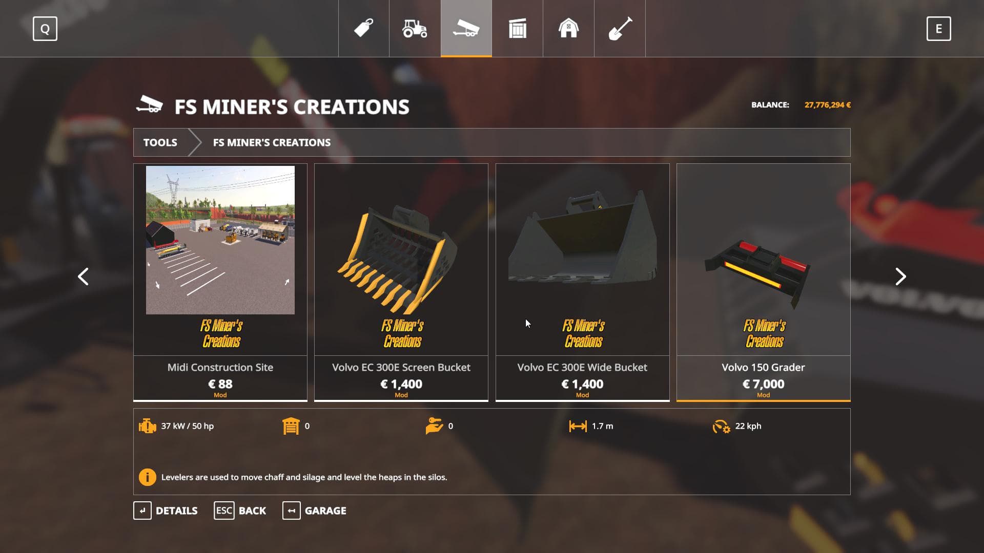 VOLVO EC-300E BUCKET PACK 5