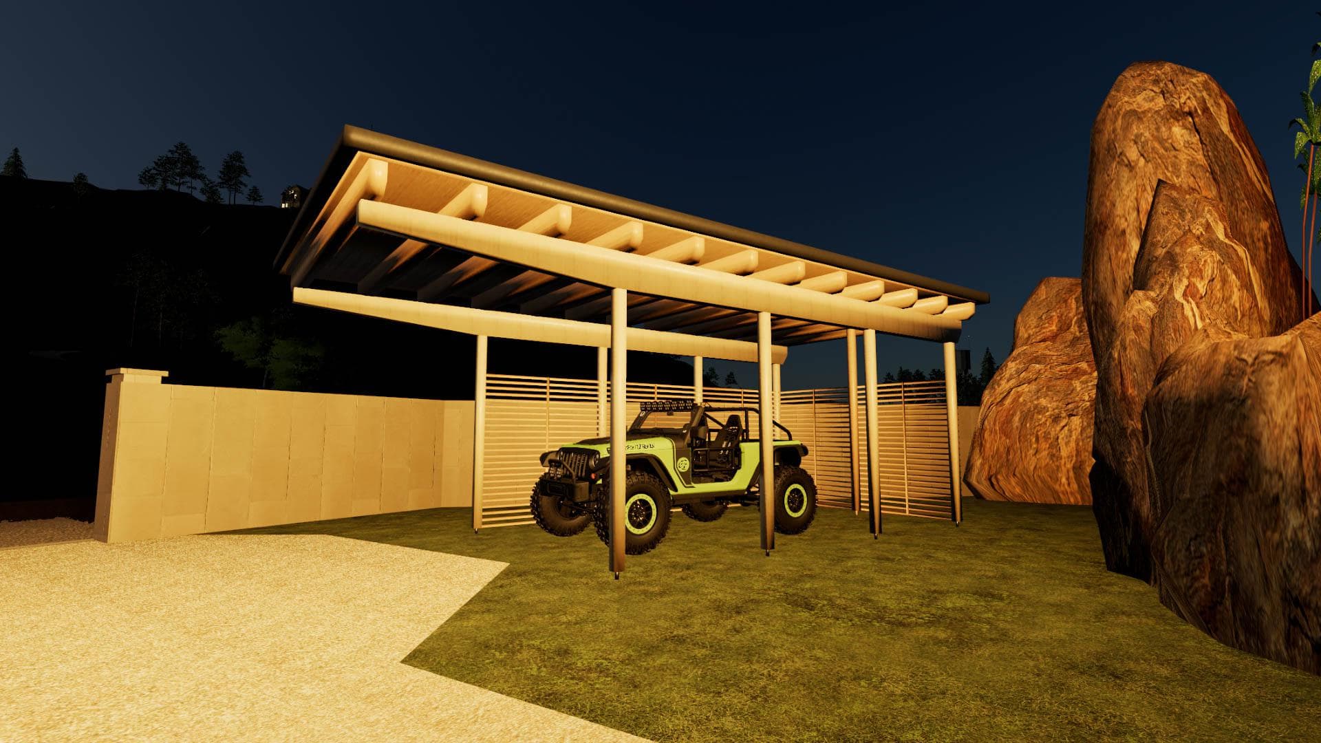 WOODEN CARPORT 3