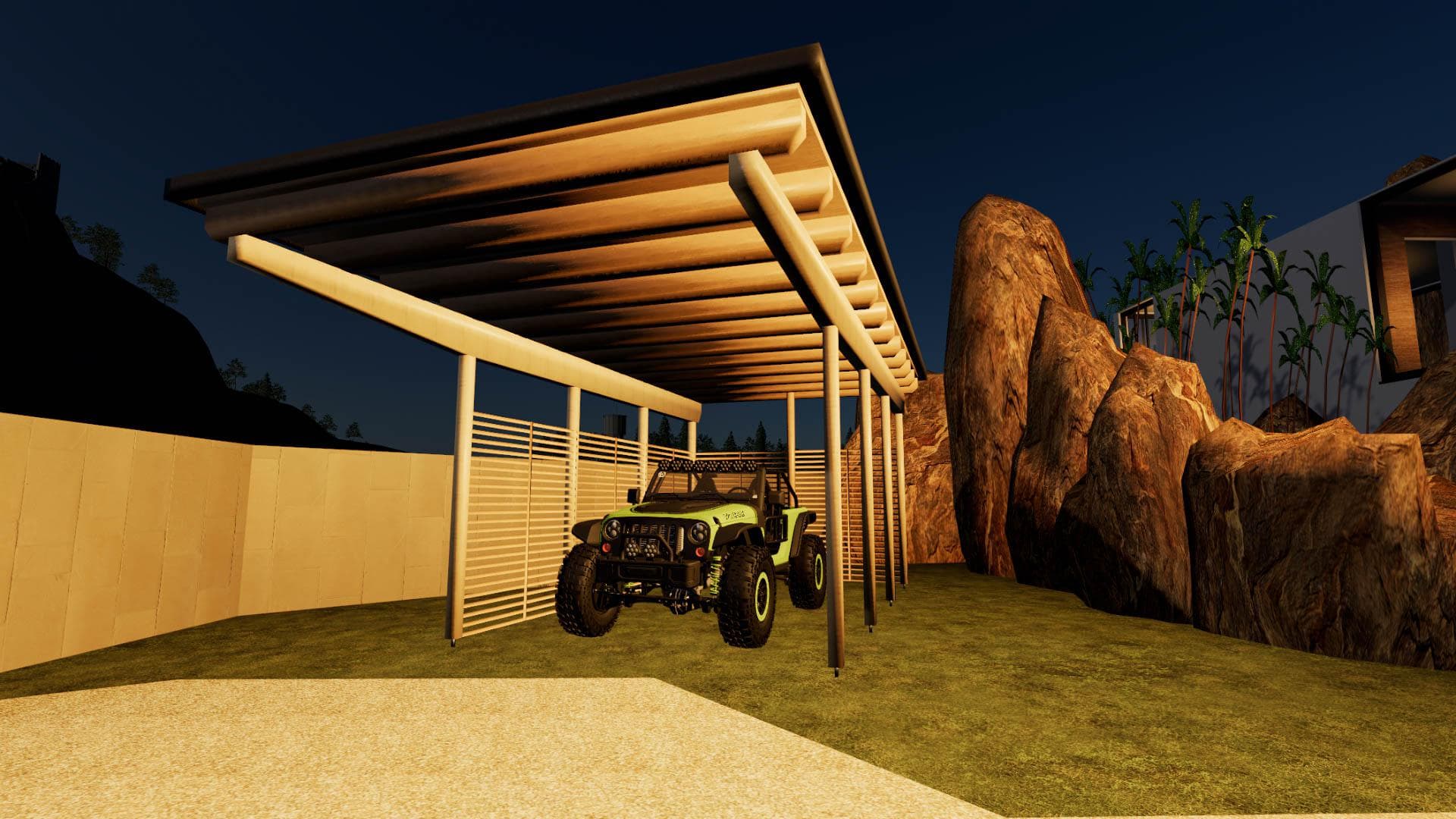 WOODEN CARPORT 2