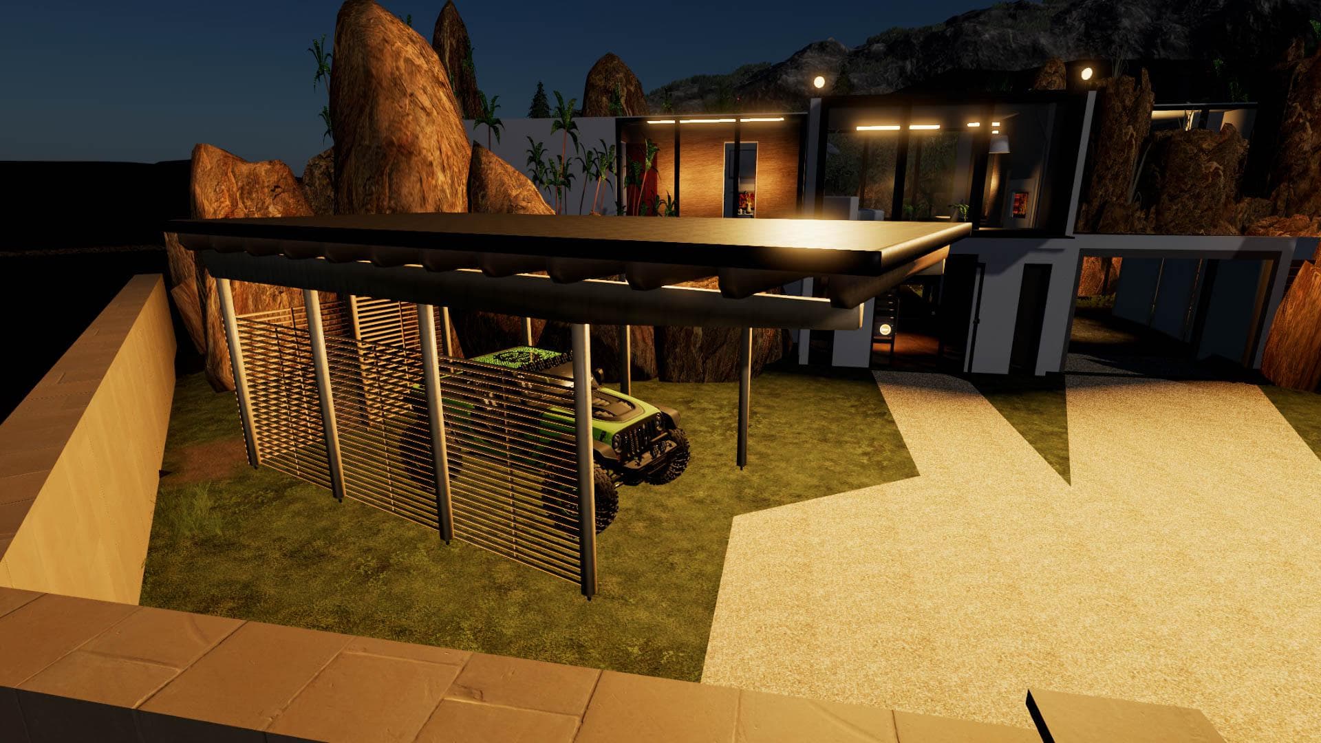 WOODEN CARPORT