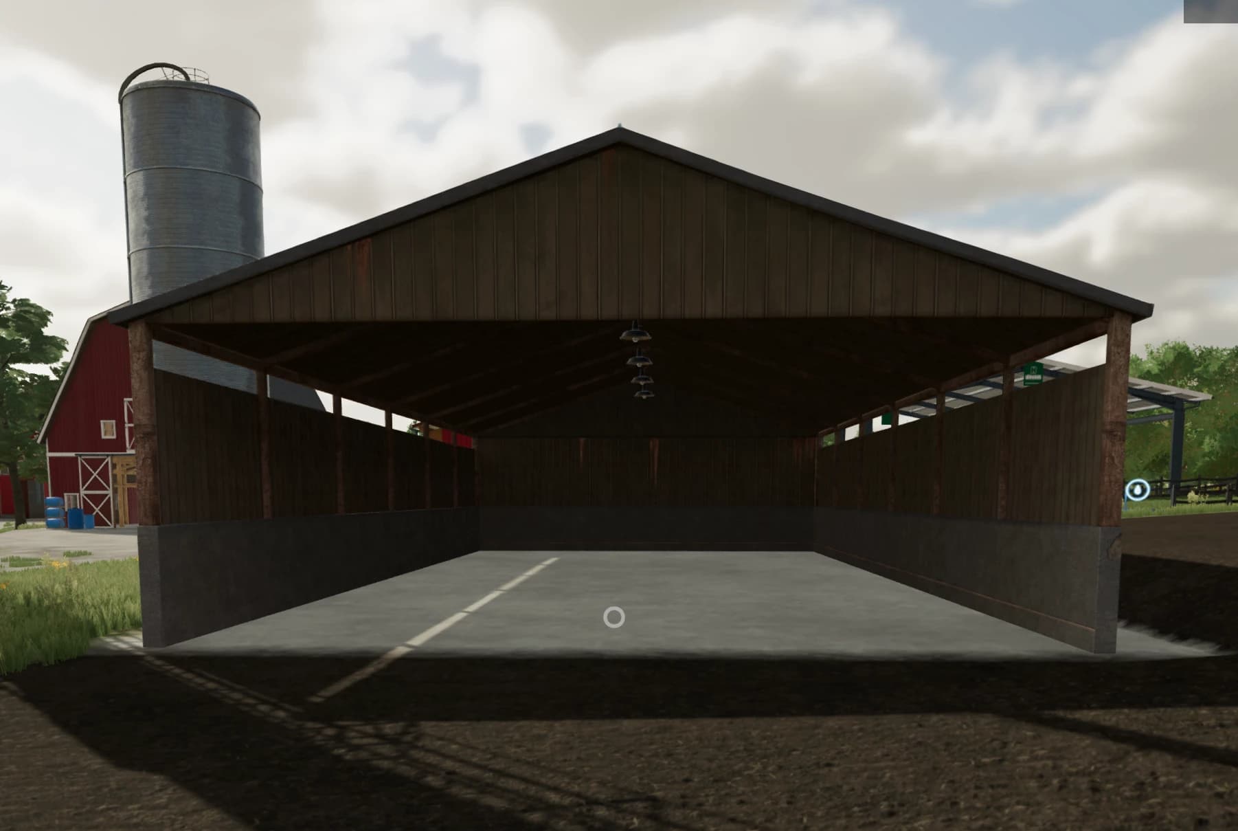 WOODEN OPEN GARAGE (WHITE, BROWN, RED AND BLUE)