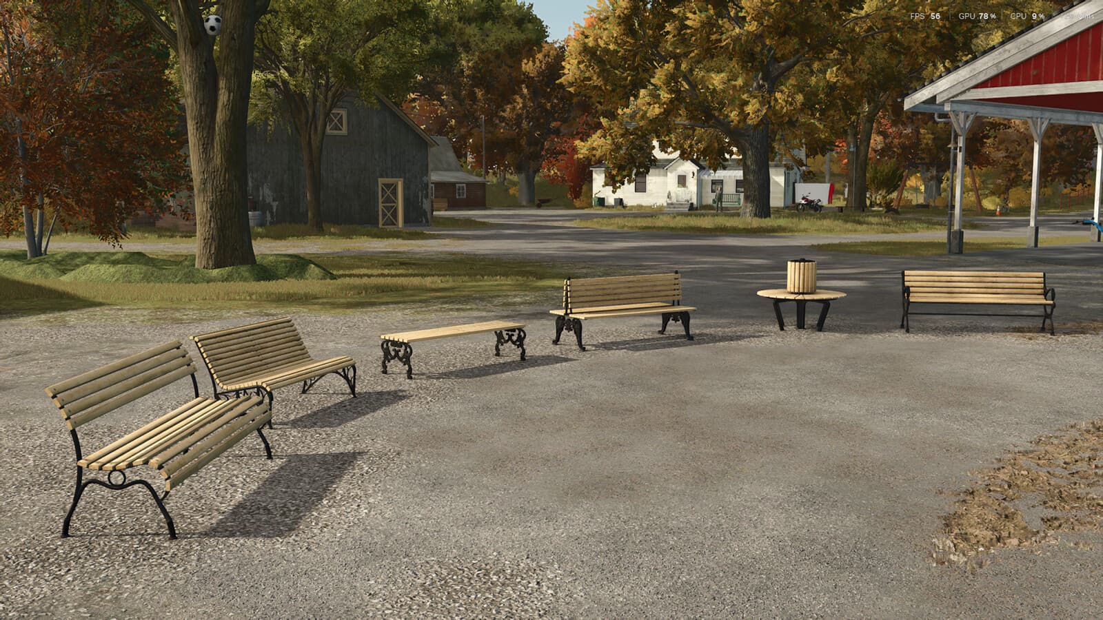 Wooden Benches Pack 4
