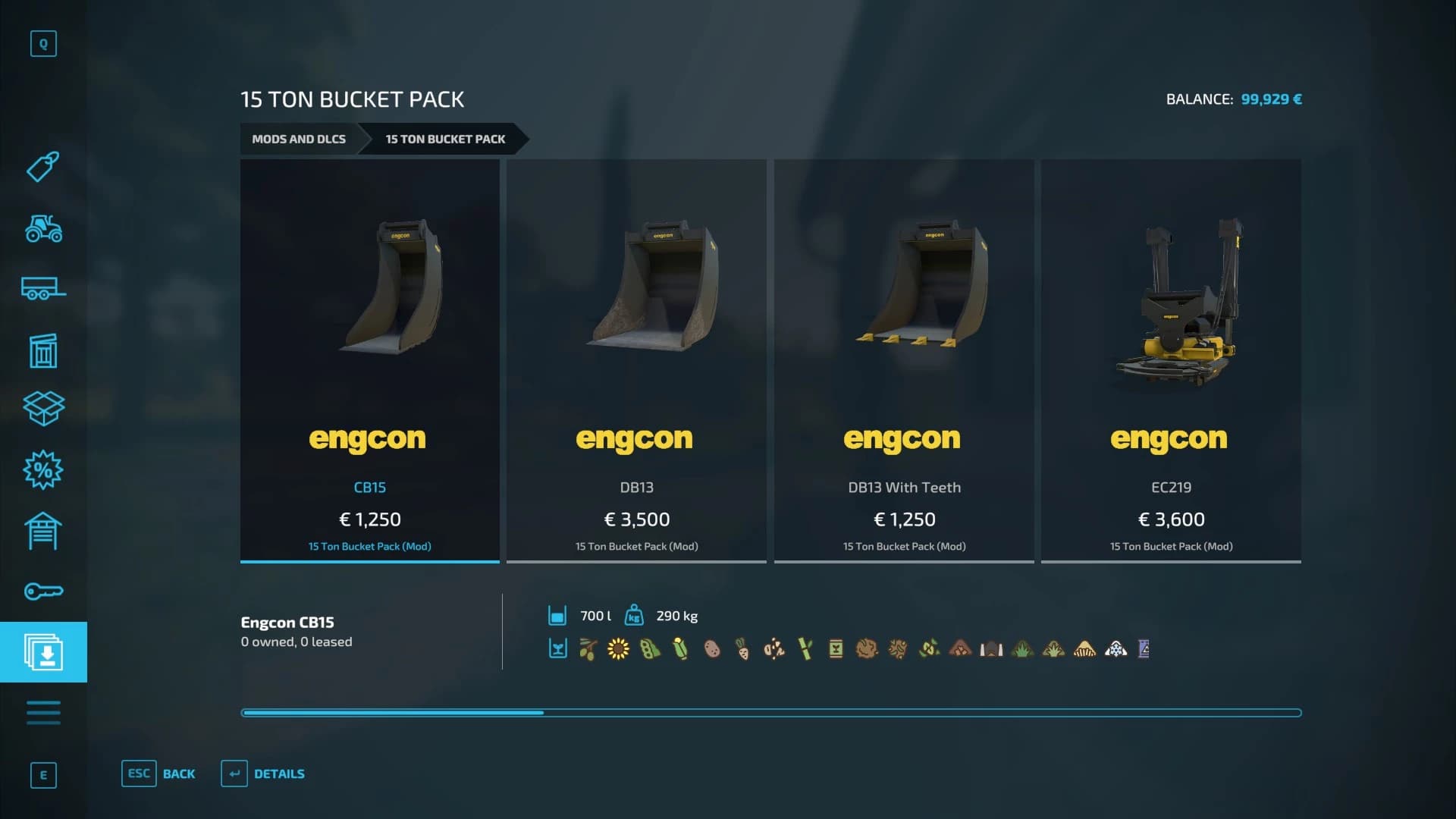 15 TON BUCKET PACK 2