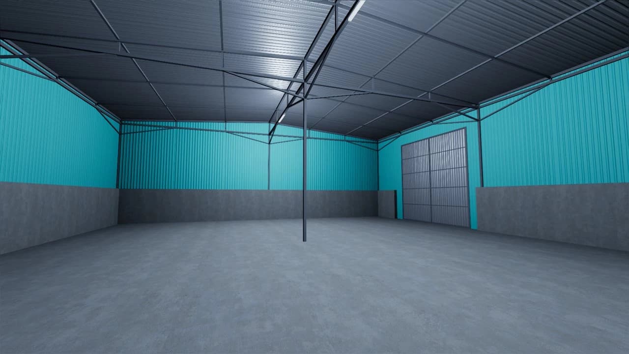 A SET OF METAL HANGARS/WAREHOUSES 3