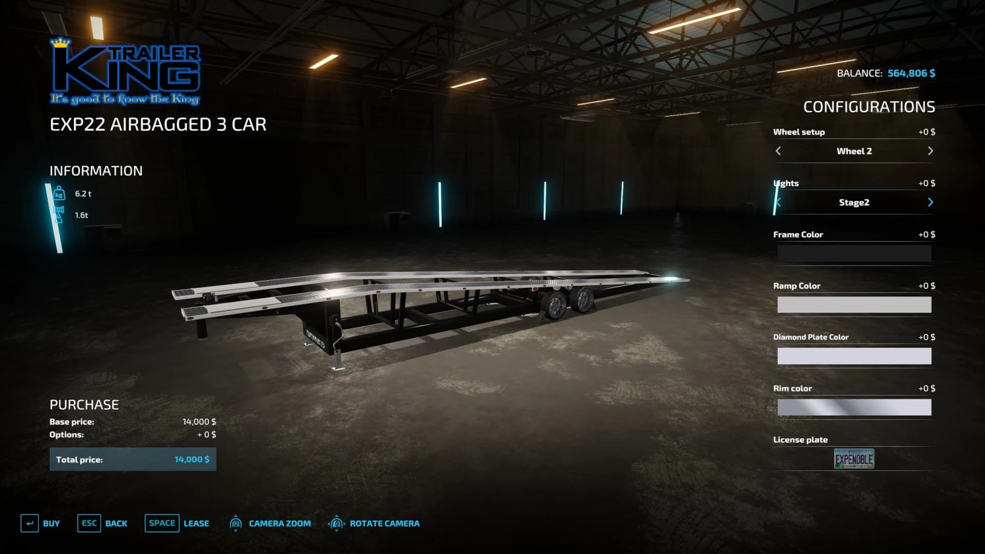 AIRBAGGED 3 CAR TRAILER 4