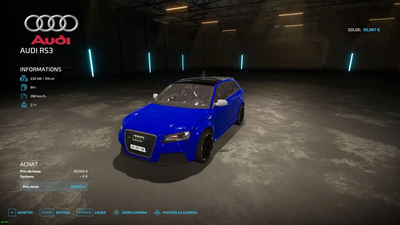 AUDI RS3 SPORTBACK 2008 2