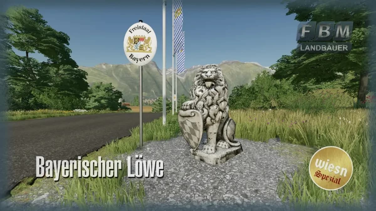 BAVARIAN LION STATUE