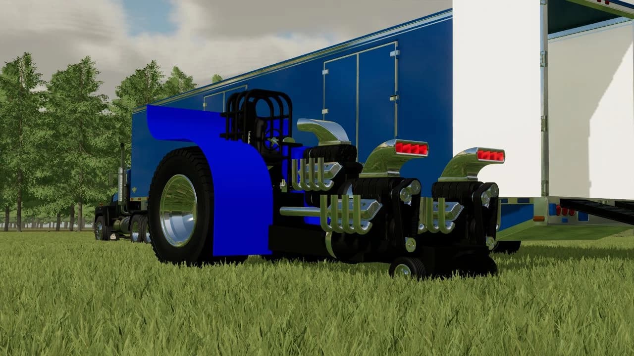 BLUE MODIFIED PULLING TRACTOR 5