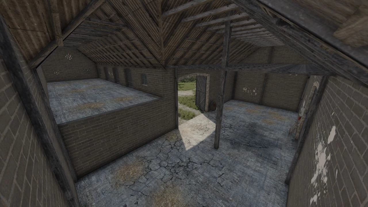 BRICK FARM BUILDING WITH COWS 5