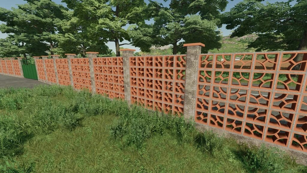 BRICK FENCE AND METAL GATE 4