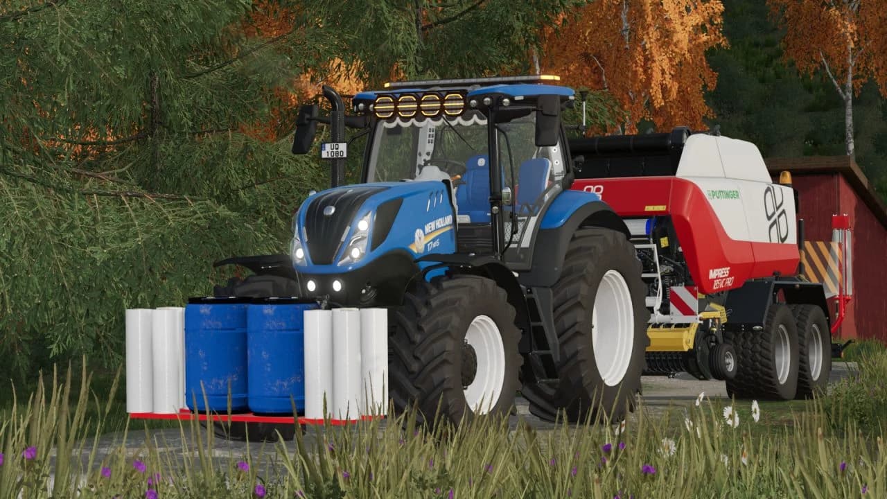 Balewrap/Silage Barrel Holder 3