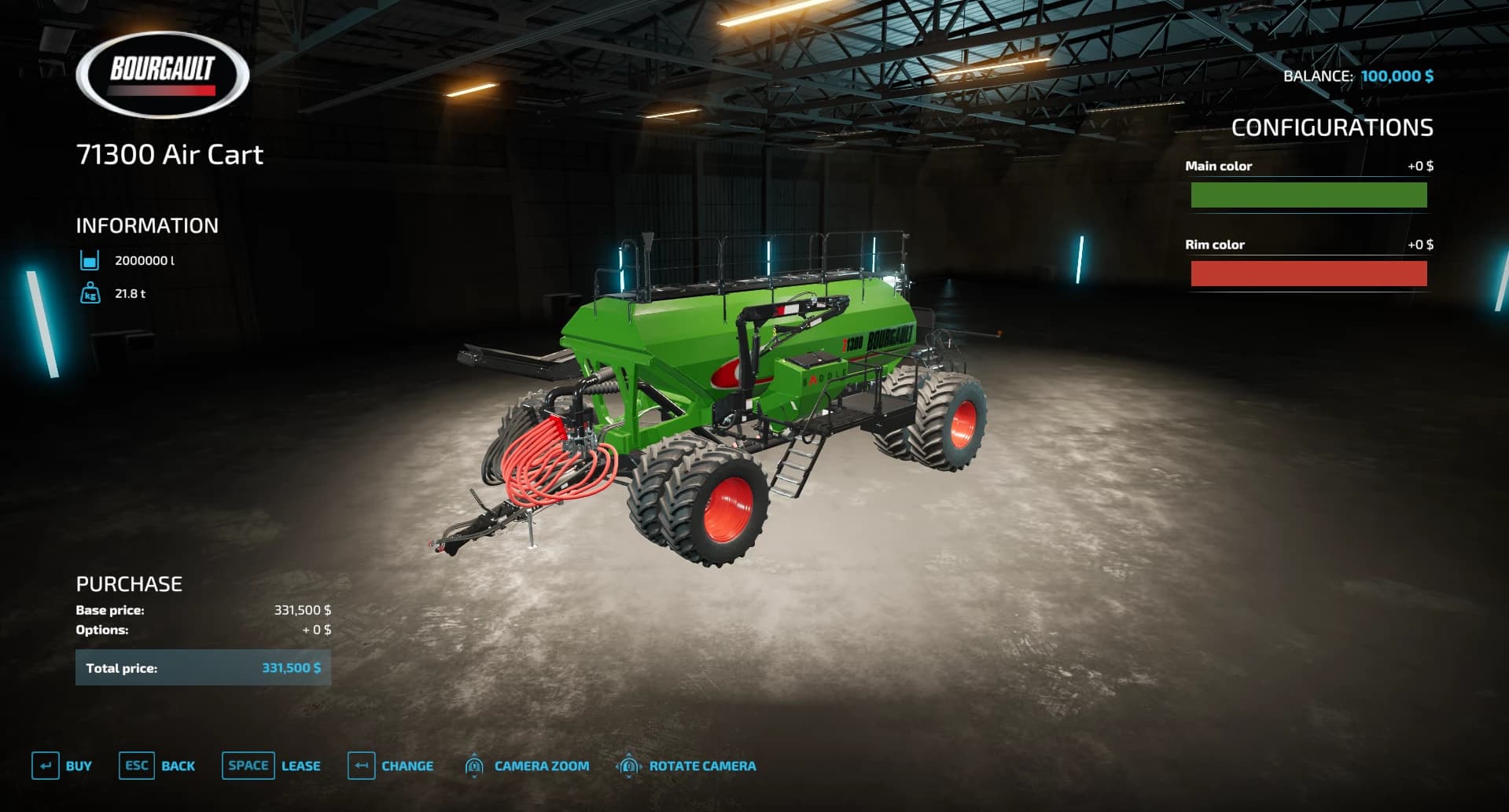 Bourgault 3320-76 Paralink Hoe Drill + 7950 Air Cart 2