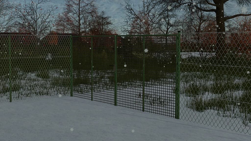 CHAIN LINK FENCE WITH GATE 2