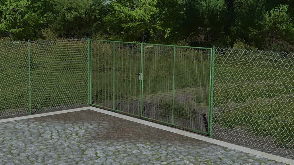 CHAIN LINK FENCE WITH GATE
