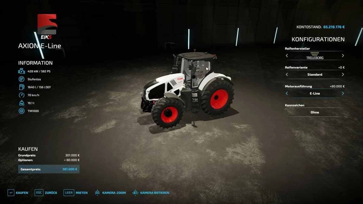 CLAAS AXION E-LINE