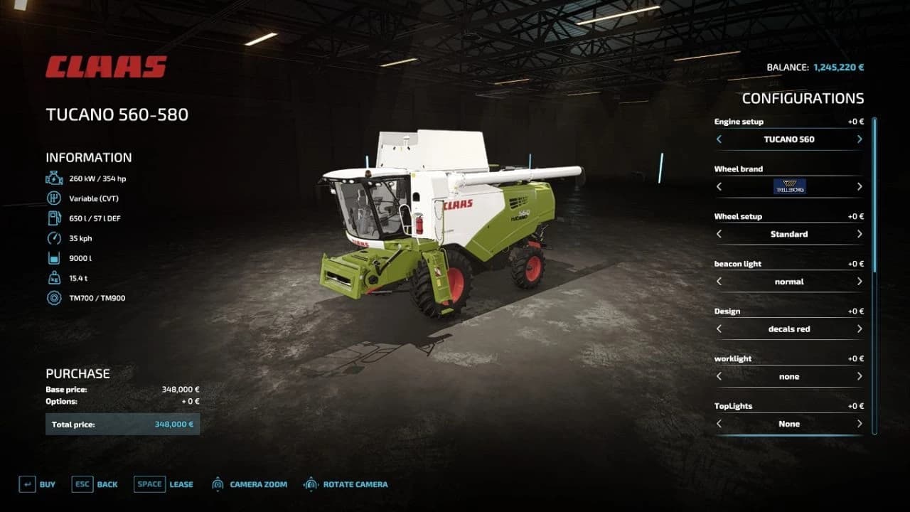 CLAAS TUCANO 560-580