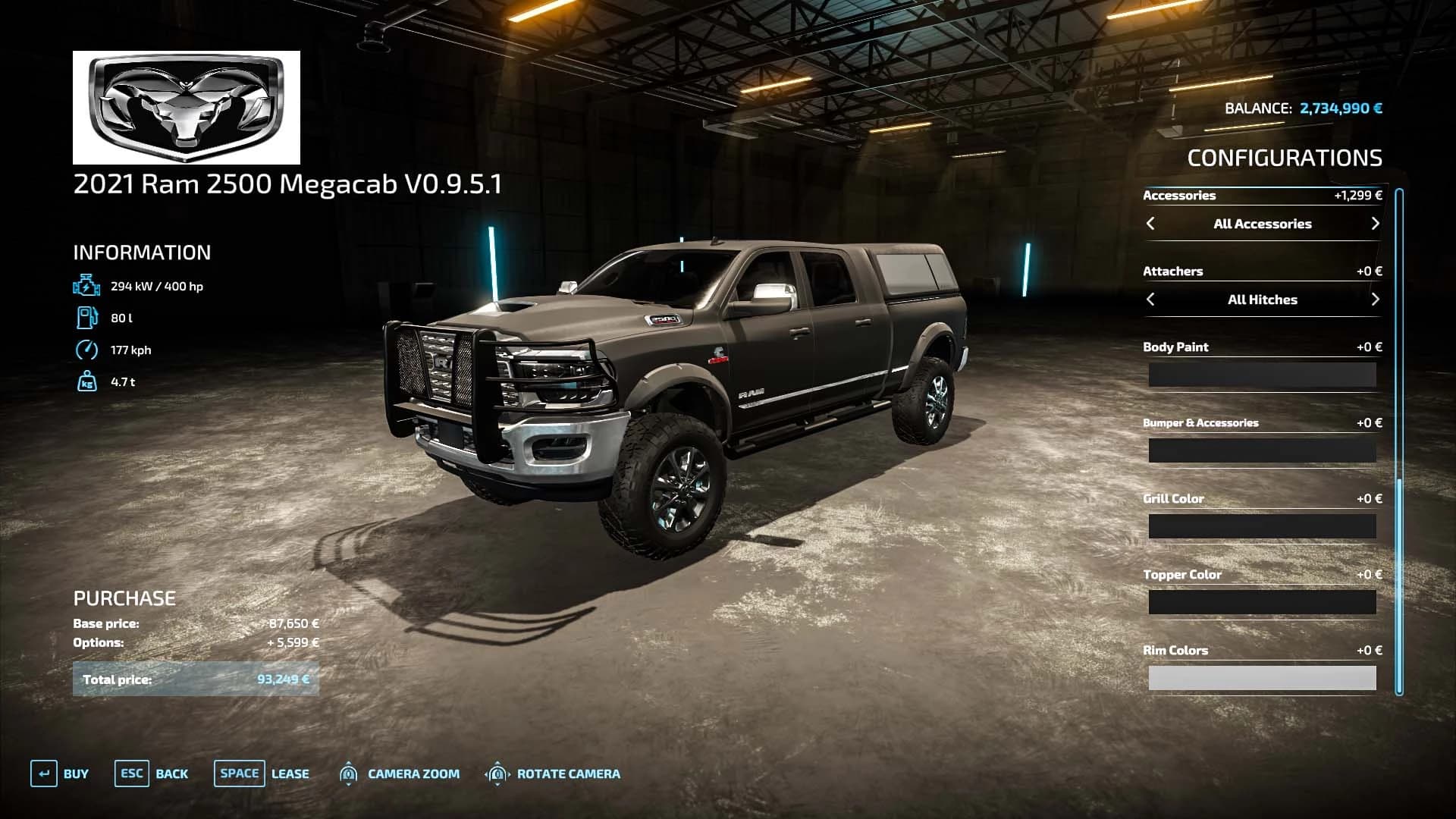 DODGE RAM 2500 MEGA CAB 2021 3