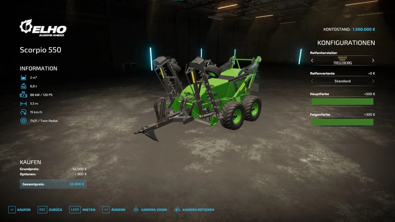 ELHO SCORPIO 500 FARBWAHL 3