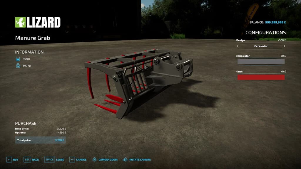 EXCAVATOR/FRONTLOADER MANURE GRAB 3