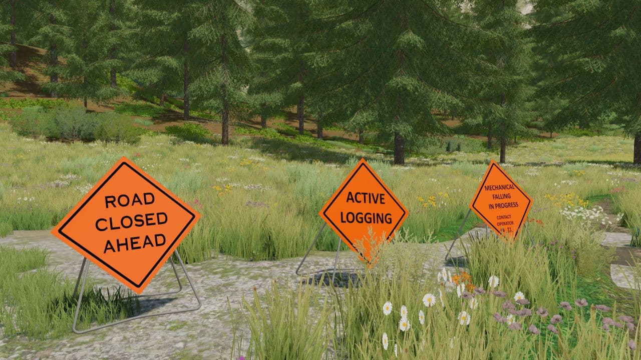 Forest Road Signs Pack 3