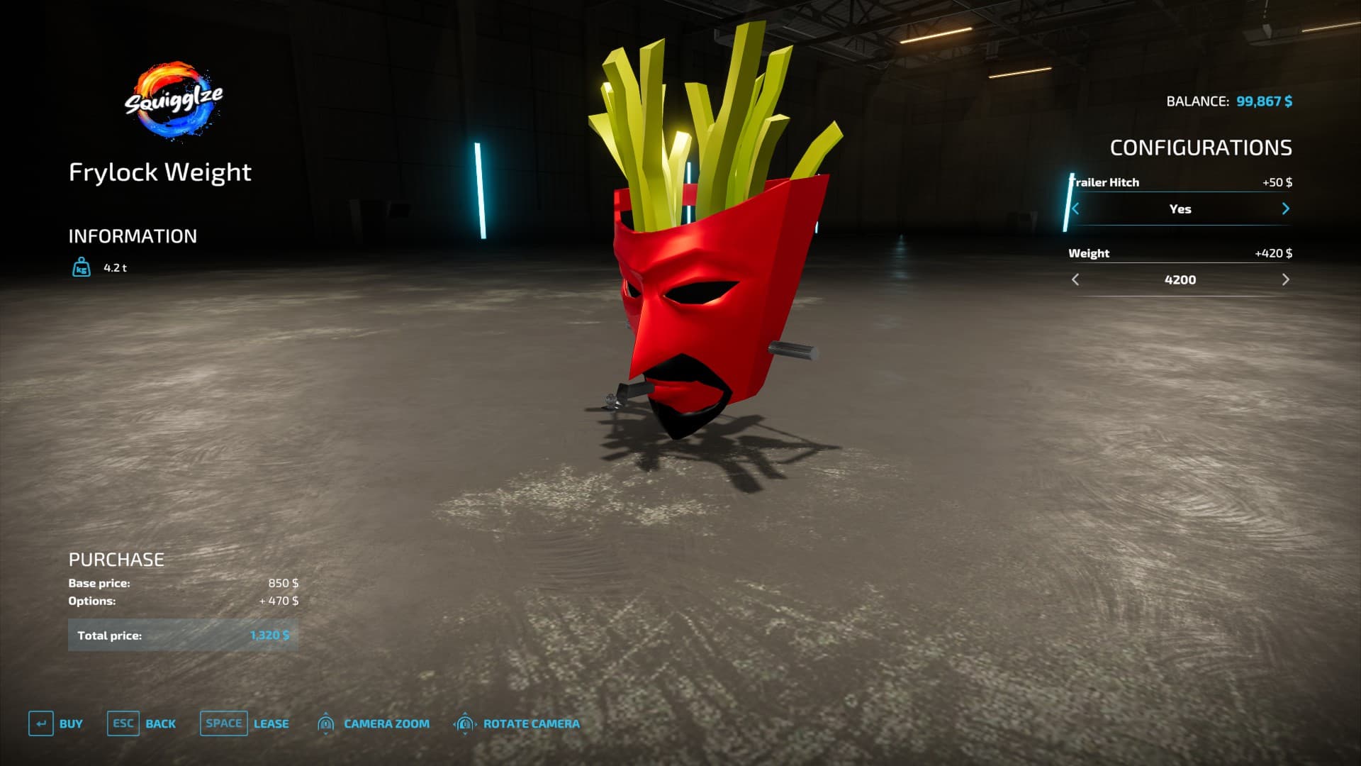 Frylock Weight