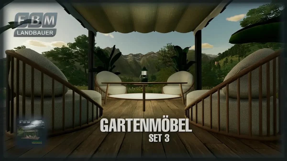 GARDEN FURNITURE SET 3 4