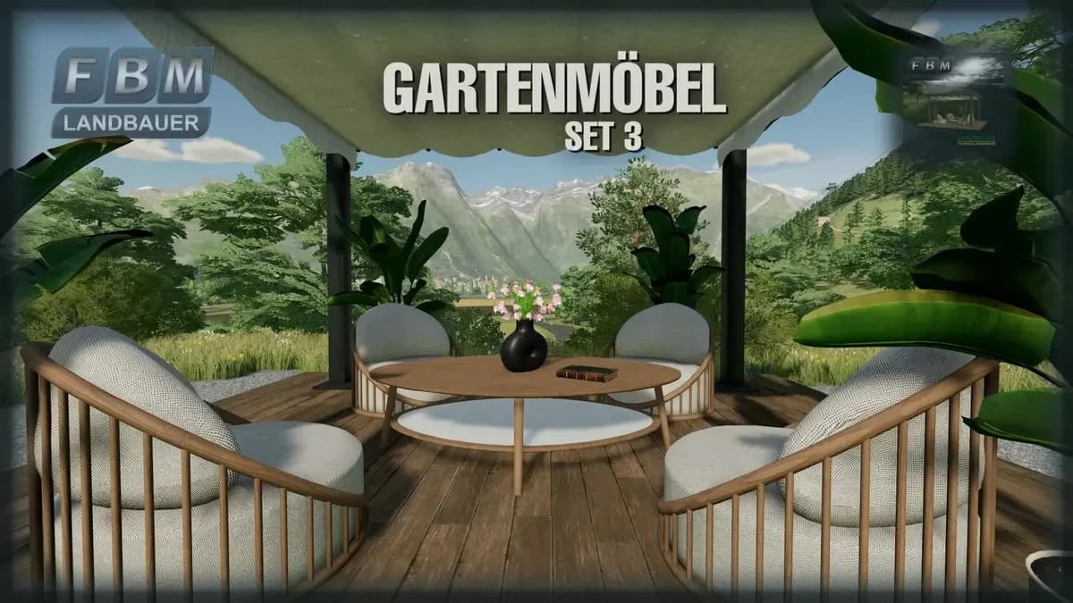 GARDEN FURNITURE SET 3 2