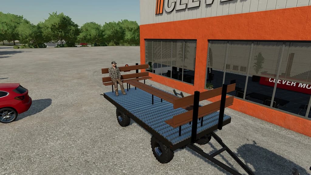 HAY WAGON WITH SEATS 5