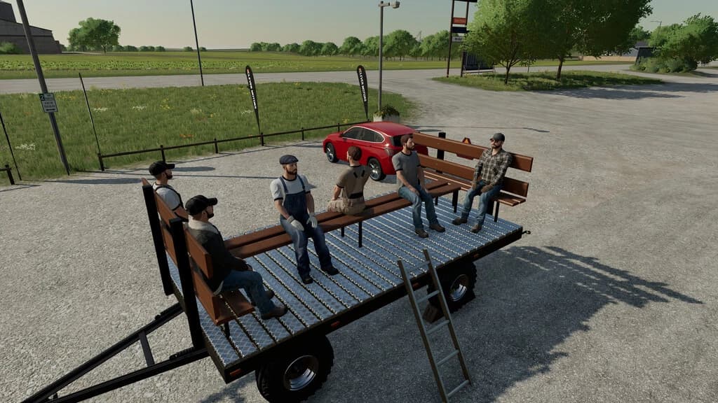 HAY WAGON WITH SEATS 4