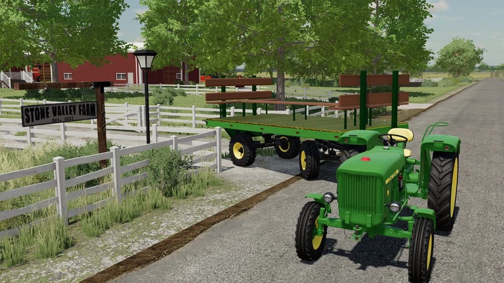 HAY WAGON WITH SEATS