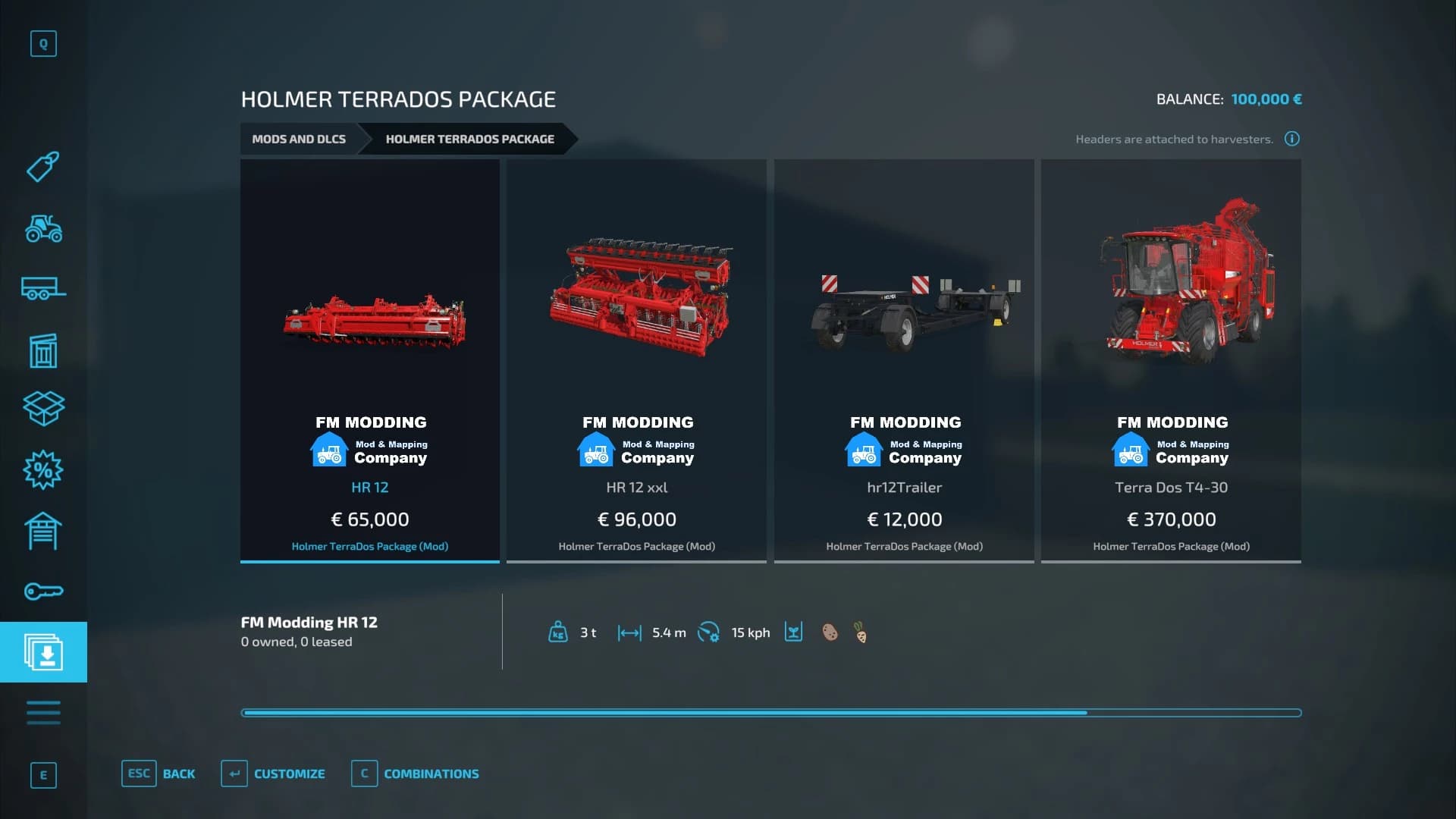 HOLMER TERRADOS PACK