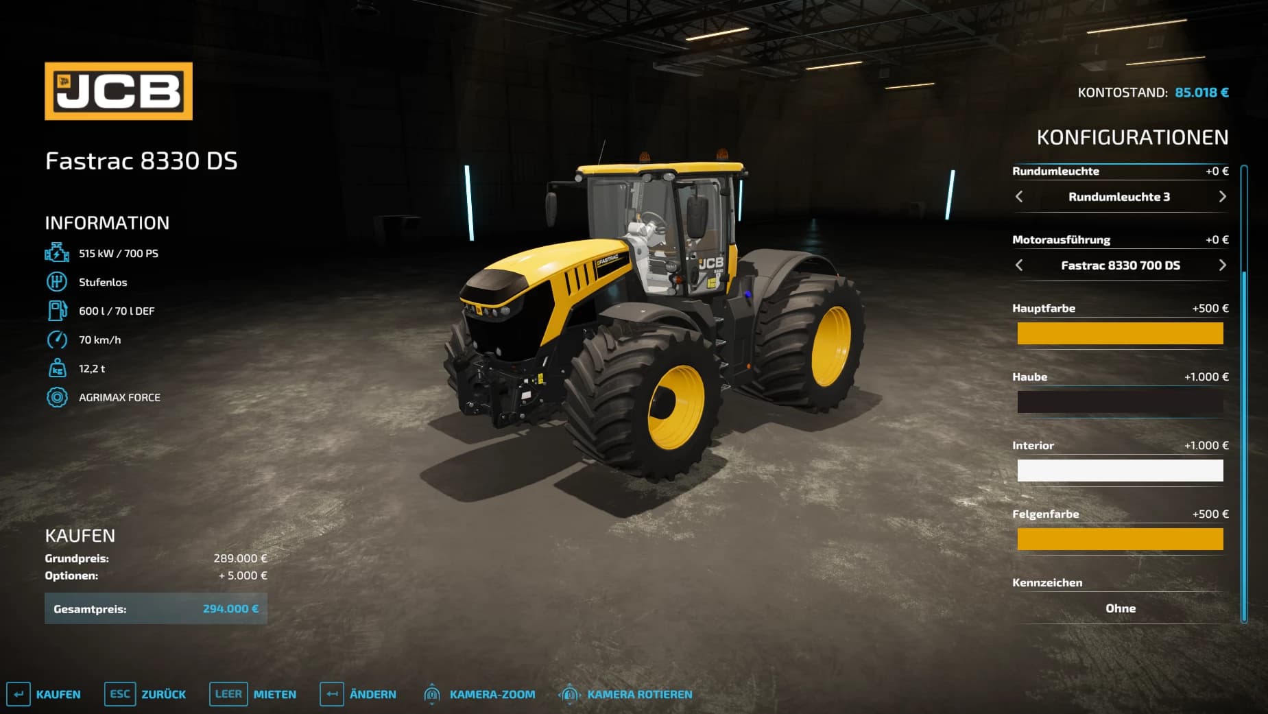 JCB FASTRAC 8330 4
