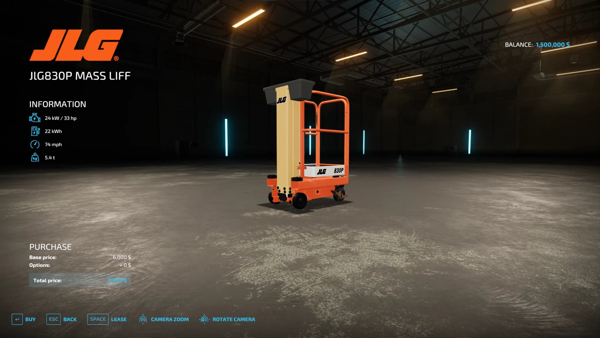 JLG 830P MASS LIFF 2