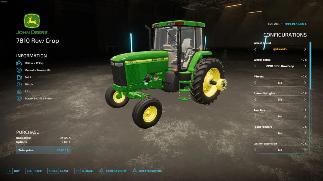 JOHN DEERE 7180 ROW CROP 3