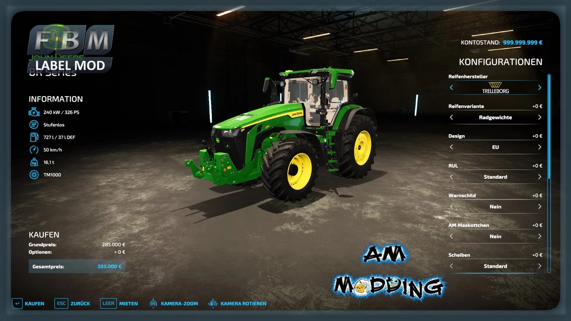 JOHN DEERE 8R WITH SIMPLEIC 2